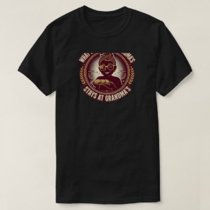 Wat er bij oma gebeurt blijft bij oma T-shirt