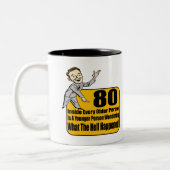 Wat er gebeurde op de 80e verjaardag cadeaus tweekleurige koffiemok (Links)