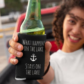 Wat er gebeurt aan het meer blijft grappig nautisc blikjeskoeler