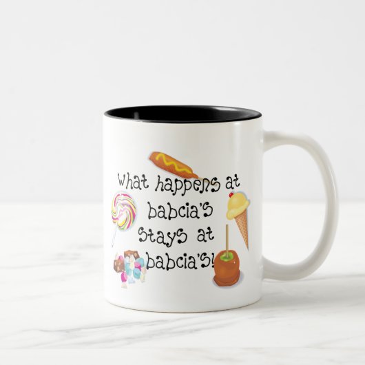 Wat er gebeurt bij Babciaanse STAYS bij Babcians Tweekleurige Koffiemok (Rechts)