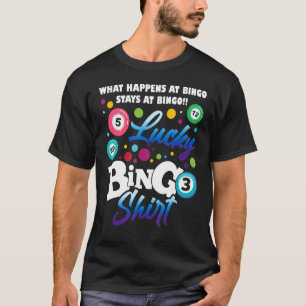 Wat er gebeurt bij Bingo blijft bij Bingo Kaart sp T-shirt