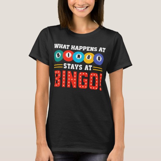 Wat er gebeurt bij BingoStays bij Bingo Funny Luck T-shirt (Voorkant)