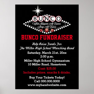 Wat er gebeurt bij Bunco Fundraiser Poster