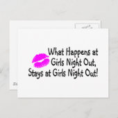 Wat er gebeurt bij meisjes in de nacht bij meisjes briefkaart (Voorkant / Achterkant)