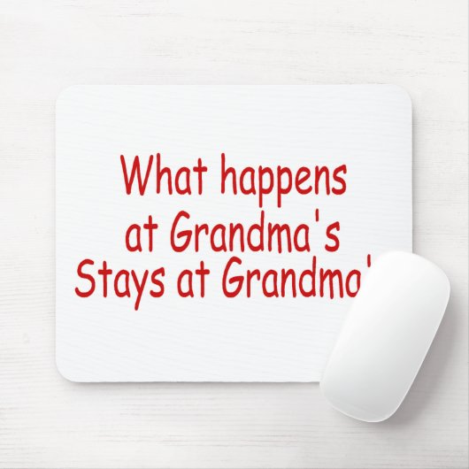 Wat er gebeurt bij oma's, blijft bij oma's muismat (Met muis)