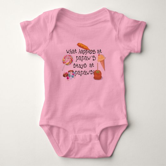 Wat er gebeurt bij Papaw's STAYS bij Papaw's Romper (Voorkant)