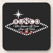 wat er gebeurt in Bunco-stadions bij Bunco Fun Bier Onderzetter (Voorkant)