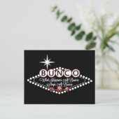 wat er gebeurt in Bunco-stadions bij Bunco Fun Briefkaart (Staand voorkant)