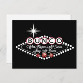wat er gebeurt in Bunco-stadions bij Bunco Fun Briefkaart (Voorkant / Achterkant)