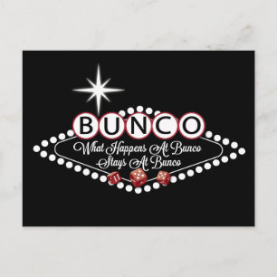 wat er gebeurt in Bunco-stadions bij Bunco Fun Briefkaart