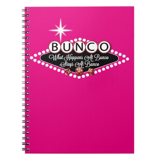 wat er gebeurt in Bunco-stadions bij Bunco Fun Notitieboek (Voorkant)
