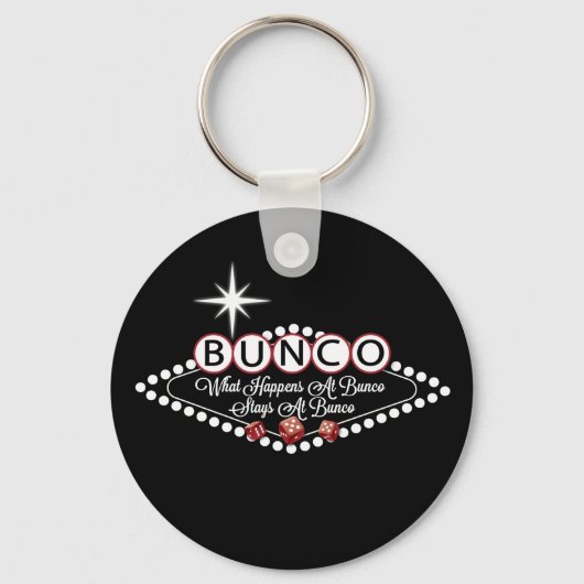 wat er gebeurt in Bunco-stadions bij Bunco Fun Sleutelhanger (Voorkant)