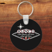 wat er gebeurt in Bunco-stadions bij Bunco Fun Sleutelhanger (Voorkant)