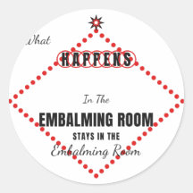 Wat er gebeurt in de balsemkamer Vegas Sticker