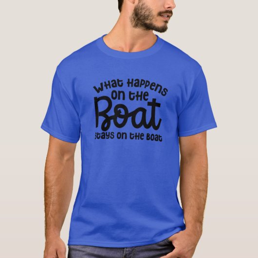 Wat er gebeurt in de cabinestalen op de bootkruis t-shirt (Voorkant)