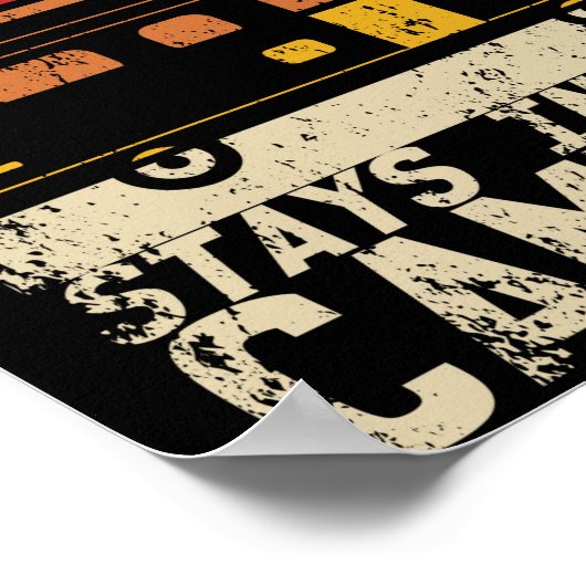 Wat er gebeurt in de Camper Caravan Camping Retro Poster (Hoek)