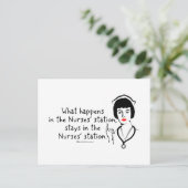 Wat er gebeurt in het verpleegstation briefkaart (Staand voorkant)
