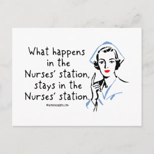 Wat er gebeurt in het verpleegstation briefkaart