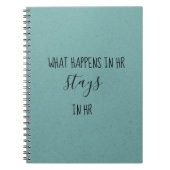 Wat er gebeurt in HR Blijft Human Resources Notitieboek (Voorkant)