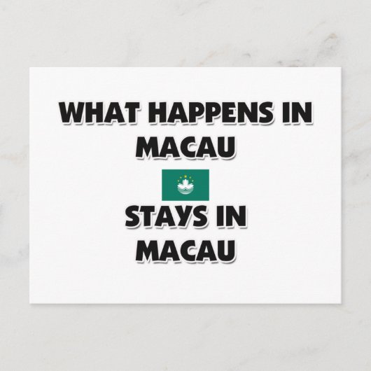 Wat er gebeurt in MACAU-landen daar Briefkaart (Voorkant)