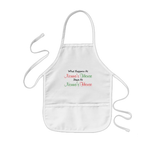 Wat er gebeurt in Nonna's House Kinder Craft Apron Kinder Schort (Voorkant)