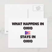 Wat er gebeurt in OHIO blijft daar Briefkaart (Voorkant / Achterkant)