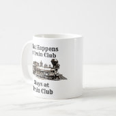 Wat er gebeurt in treinstations, stoomtrein koffiemok (Voorkant links)