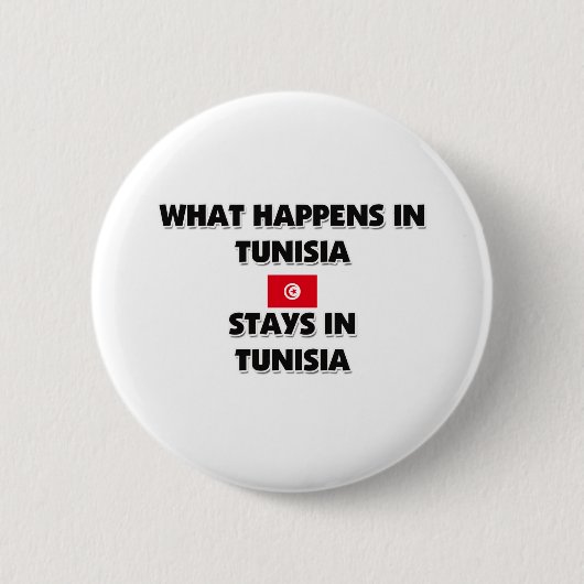 Wat er gebeurt in TUNESIË blijft daar Ronde Button 5,7 Cm (Voorkant)