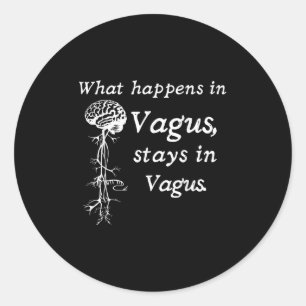 Wat er gebeurt in Vagus blijft in het Vagas zenuws Ronde Sticker