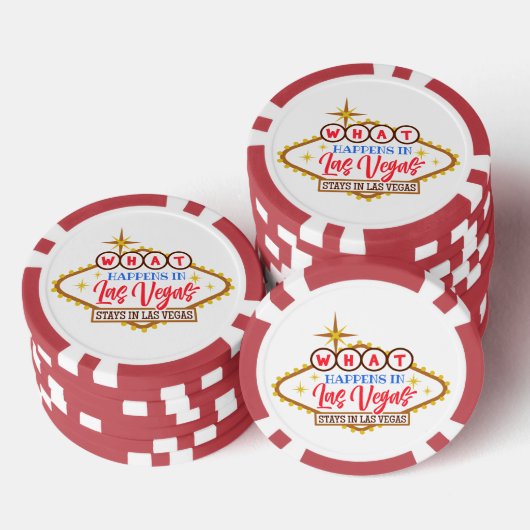 Wat er gebeurt in Vegas staat in Vegas Poker Chips (Opstapeling)