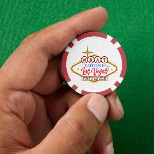 Wat er gebeurt in Vegas staat in Vegas Poker Chips (Hand)