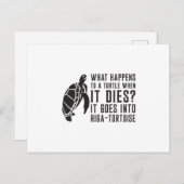 Wat er gebeurt met een Zee van de schildpadschildp Briefkaart (Voorkant / Achterkant)