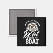 Wat er gebeurt op de bootstallen op de schipper magneet (Voorkant / Achterkant)