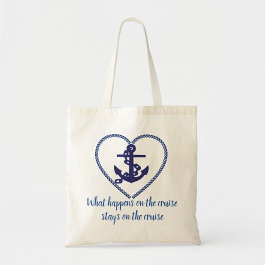 Wat er gebeurt op de cruise Funkeurige scheepsanke Tote Bag (Voorkant)