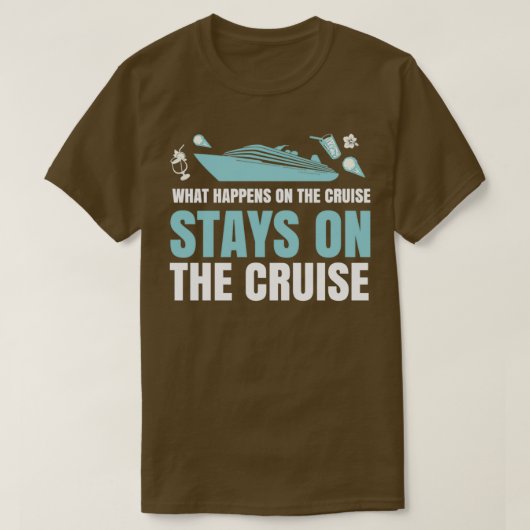 Wat er gebeurt op de cruiseschijven op de cruise s t-shirt (Design voorkant)