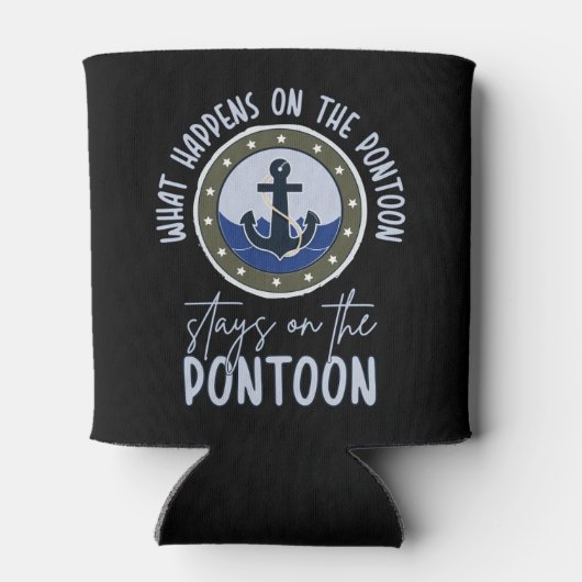 Wat er gebeurt op de ponton blijft op de ponton blikjeskoeler (Achterkant)