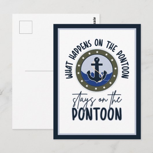 Wat er gebeurt op de ponton blijft op de ponton briefkaart (Voorkant / Achterkant)