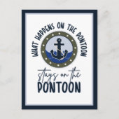 Wat er gebeurt op de ponton blijft op de ponton briefkaart (Voorkant)