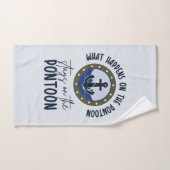 Wat er gebeurt op de ponton blijft op de ponton handdoek (Handdoek)