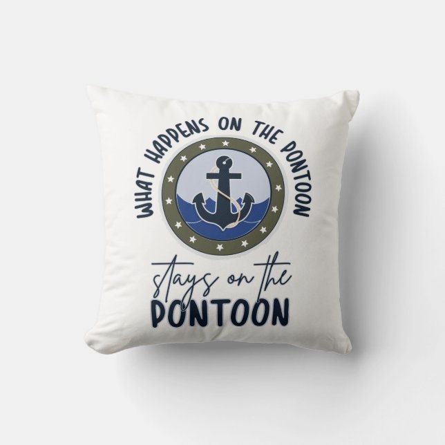 Wat er gebeurt op de ponton blijft op de ponton kussen (Voorkant)