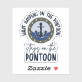 Wat er gebeurt op de ponton blijft op de ponton sticker (Vel)