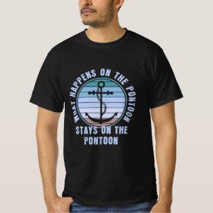 Wat er gebeurt op de ponton blijft op de ponton t-shirt