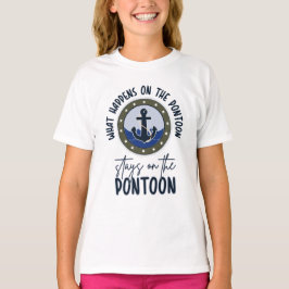 Wat er gebeurt op de ponton blijft op de ponton t-shirt