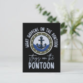 Wat er gebeurt op de Pontoon blijft op de ponton Briefkaart (Staand voorkant)