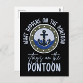 Wat er gebeurt op de Pontoon blijft op de ponton Briefkaart (Voorkant / Achterkant)