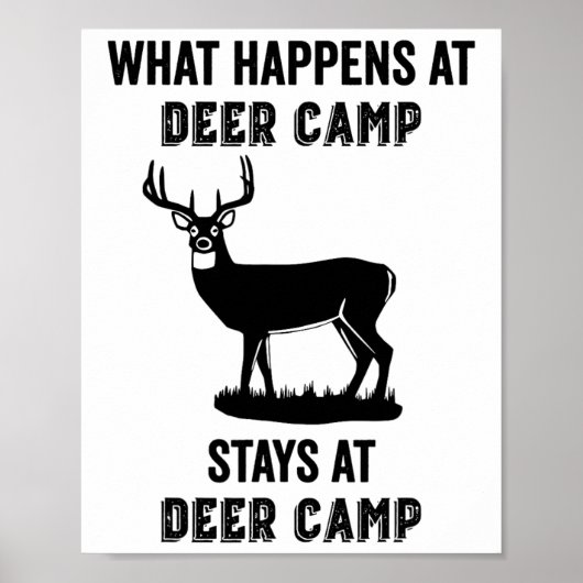 Wat er gebeurt op het herten kamp blijft op het he poster (Voorkant)
