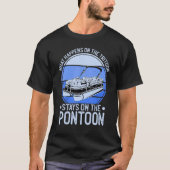 Wat er gebeurt op het ponton blijft op het ponton t-shirt (Voorkant)