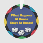 Wat er in Bunco gebeurt Ornament (voorkant)