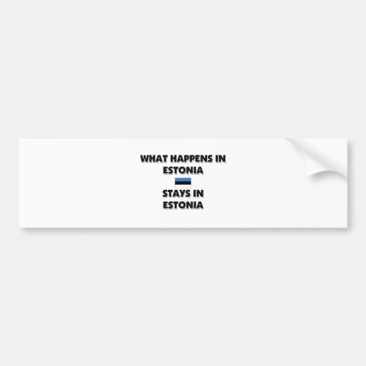 Wat er in ESTLAND Gebeurt Blijft Daar Bumpersticker (Voorkant)