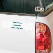 Wat er in Karaoke gebeurt Bumpersticker (Op Truck)